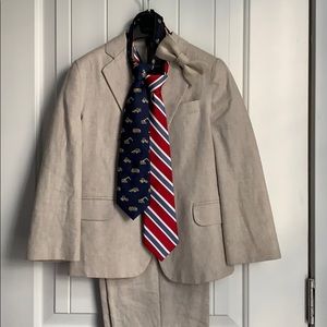Nautica 5t boys suit +2ties & bow tie
